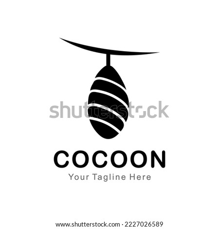 cocoon flat style vector logo