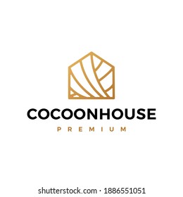 cocoon house logo vector icon illustration