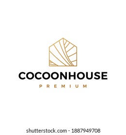 cocoon house logo vector icon illustration