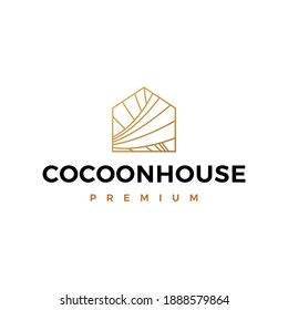 cocoon house logo vector icon illustration