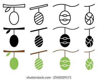 Cocoon icon in black and colored versions.