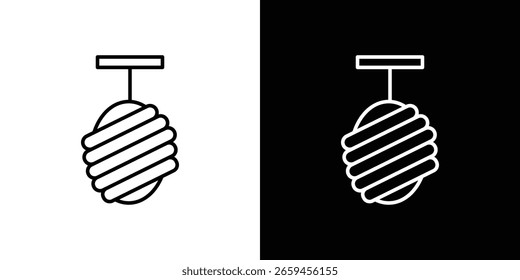 Ícone de casulo para conceito e design gráfico. Coleção de ícones de vetor de estilo preto de alta qualidade