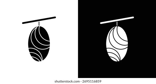 Cocoon icon concept. silhouette icon.