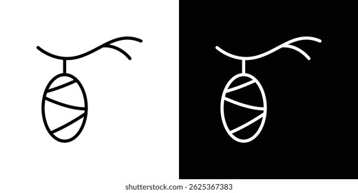 Cocoon icon concept stroke on white background