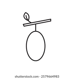 Cocoon icon Flat simple outline