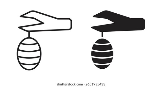 Icono de Cocoon. Versiones planas y de trazo. Elementos gráficos.