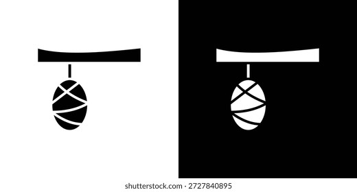 Ícone de casulo Ilustração de vetor plano. Símbolos simples em preto