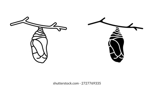 Kokon-Icon-Grafikdesign. Vektorsymbol-Illustrationen