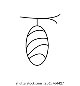 Cocoon icon line art vector