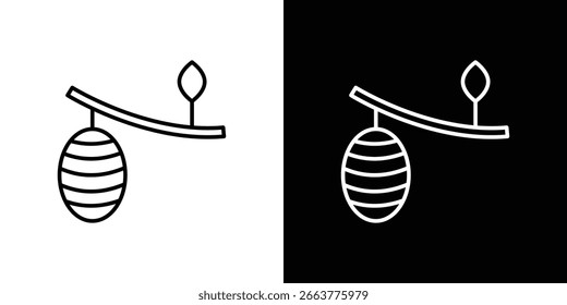 Cocoon icon linear icon. Line with editable stroke