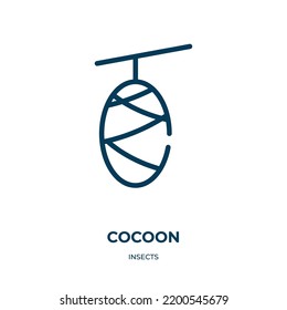 Cocoon icon. Linear vector illustration from insects collection. Outline cocoon icon vector. Thin line symbol for use on web and mobile apps, logo, print media.