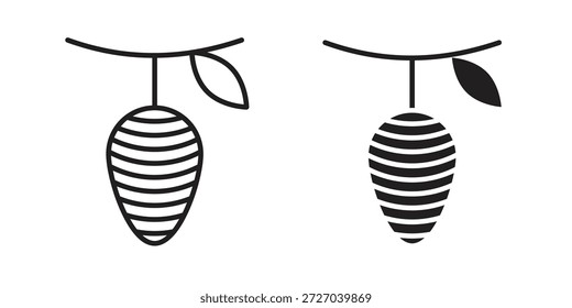Icono de Cocoon sobre fondo blanco. Icono de Vector de acciones