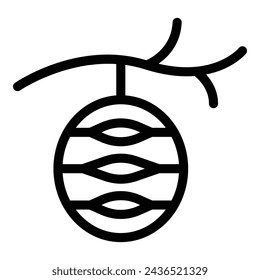 Cocoon icon outline vector. Butterfly growth. Larva metamorphosis process