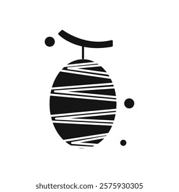 Cocoon icon Simple thin line flat symbol