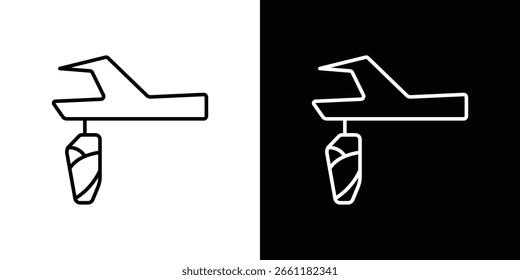 Cocoon icon. Stroke pictogram. Vector illustration. Vector sign for mobile app and websites.