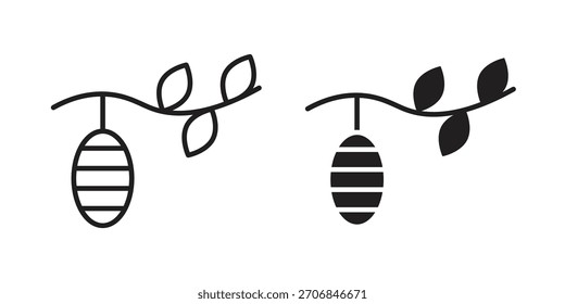 Cocoon icon symbol for logo, web, app designs.