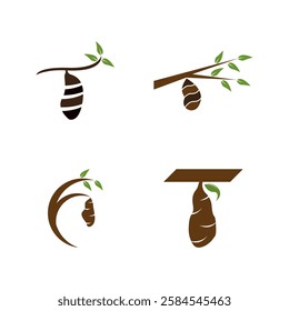 Cocoon Icon And Symbol Template Illustration