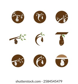 Cocoon Icon And Symbol Template Illustration
