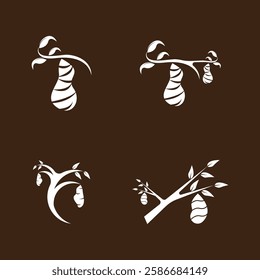 Cocoon Icon And Symbol Template Illustration