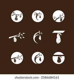 Cocoon Icon And Symbol Template Illustration