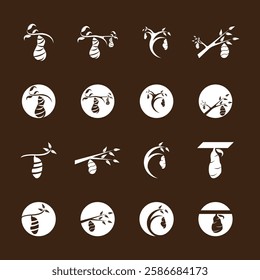 Cocoon Icon And Symbol Template Illustration