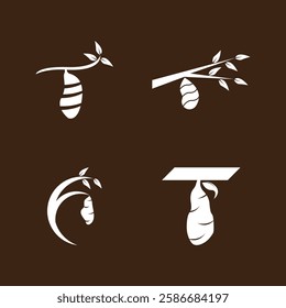 Cocoon Icon And Symbol Template Illustration