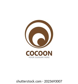 Cocoon icon and symbol vector template illustration