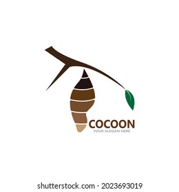 Cocoon icon and symbol vector template illustration