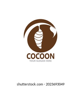 Cocoon icon and symbol vector template illustration