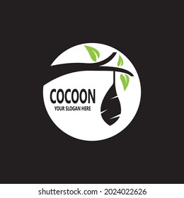 Cocoon icon and symbol vector template illustration