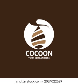 Cocoon icon and symbol vector template illustration