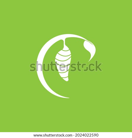 Cocoon icon and symbol vector template illustration