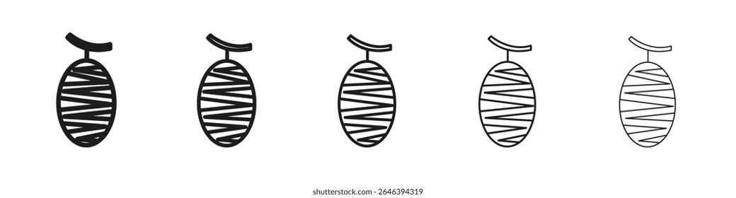 Ícone de casulo vetor estrutura de tópicos conjunto sinal de ilustração