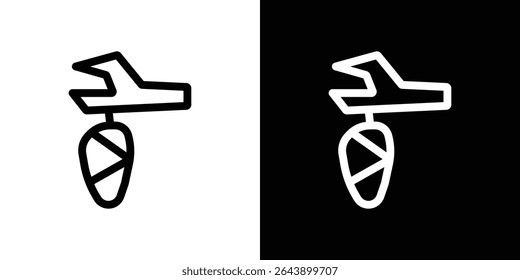 ícone de casulo vetor elemento simples ilustração editável