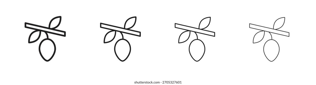 Cocoon icons in black simple line elements.
