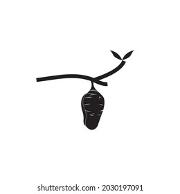 Cocoon illustration logo vector design