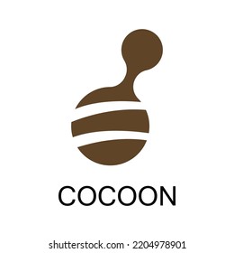 Cocoon illustration logo vector design