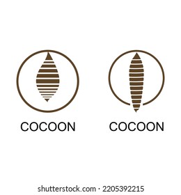 Cocoon illustration logo vector design