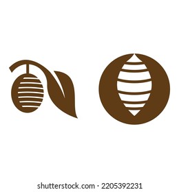 Cocoon illustration logo vector design