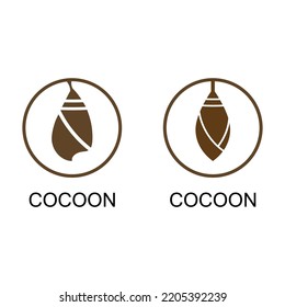 Cocoon illustration logo vector design
