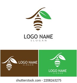 Cocoon illustration logo vector design