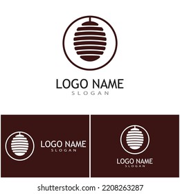 Cocoon illustration logo vector design