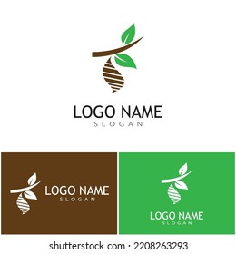 Cocoon illustration logo vector design