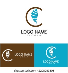 Cocoon illustration logo vector design