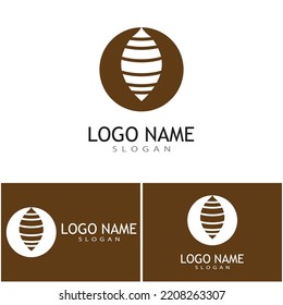 Cocoon illustration logo vector design