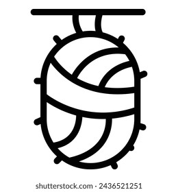 Cocoon lifecycle icon outline vector. Biology larval maturation. Caterpillar chrysalis biological process