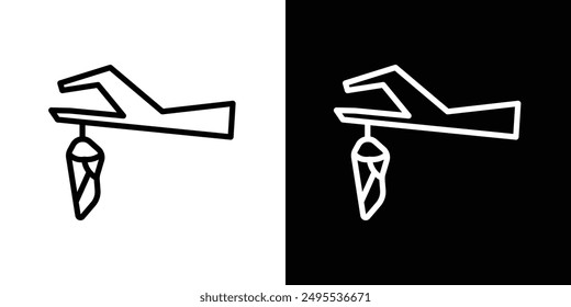 Kokon-Linie Symbol Vektorillustration Set.