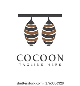 Cocoon logo template vector icon and symbol