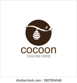 Cocoon logo template vector icon and symbol
