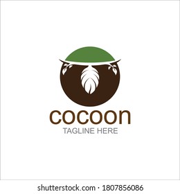 Cocoon logo template vector icon and symbol